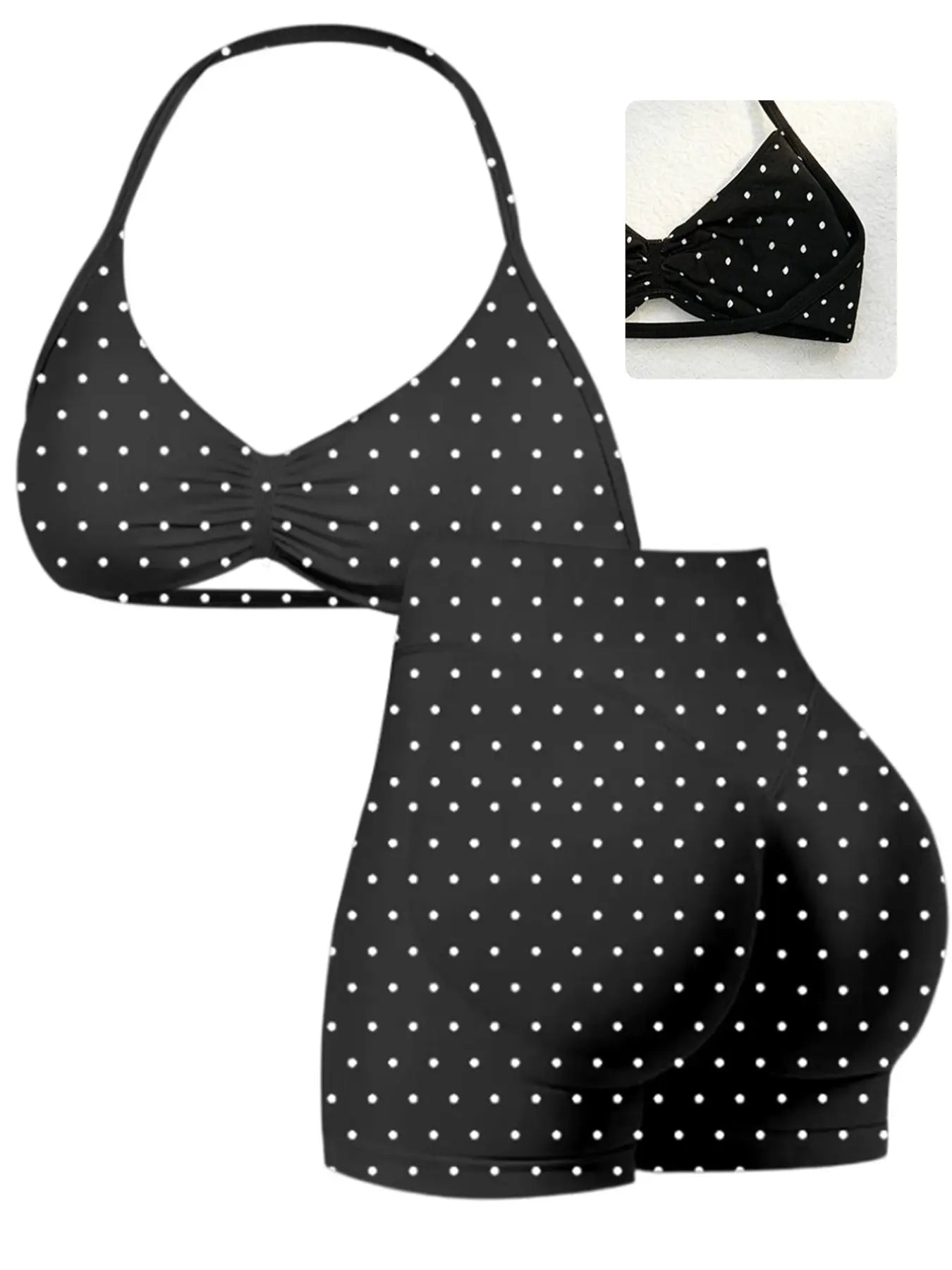 Women's High Waist Yoga Set | Sports Tank Top & Above Knee Shorts for Fitness, Running & Workout