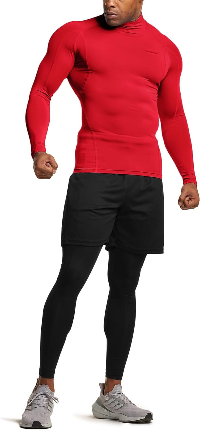 Men's UPF 50+ Compression Shirt Long Sleeve | Athletic Base Layer for Gym, Running, Water Sports & Outdoor Activities