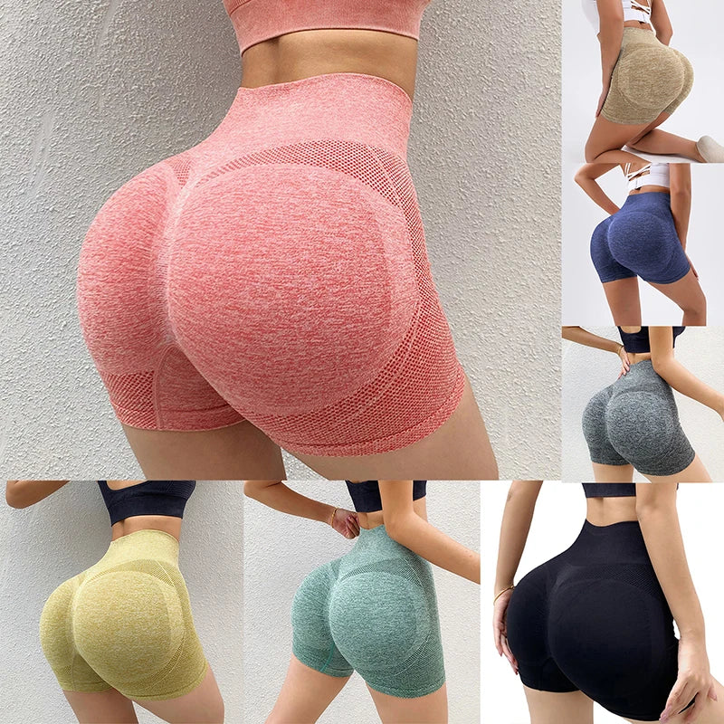 High Waist Push-Up Gym Shorts for Women - Perfect for Cycling, Jogging, and Yoga Fitness