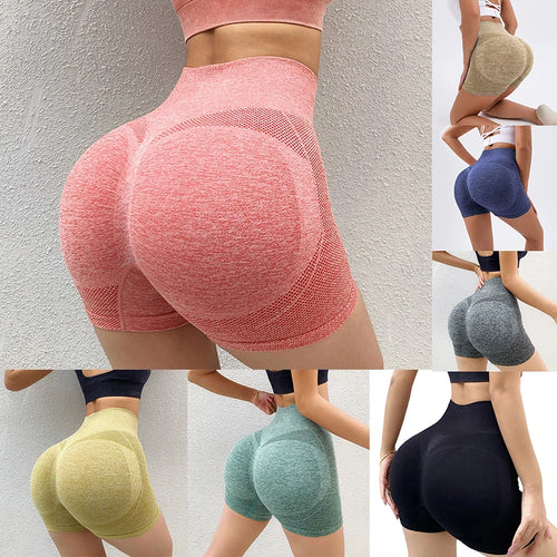 High Waist Push-Up Gym Shorts for Women - Perfect for Cycling, Jogging, and Yoga Fitness