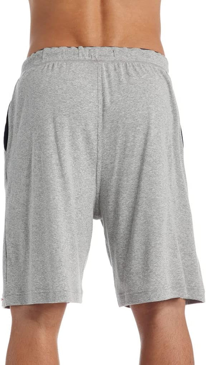 Men's Soft Knit Athletic Lounge Shorts | Comfortable Elastic Waist Sleep Shorts with Pockets