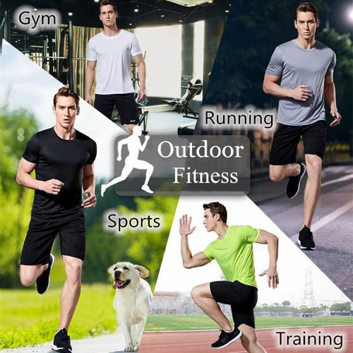 Men's Quick Dry Gym T-Shirt – Lightweight Moisture Wicking Running, Workout & Training Sports Top